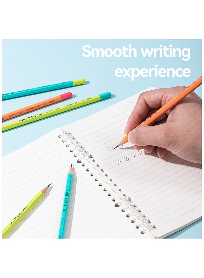 ديليEC060 قلم رصاص جرافيت HB، 3 قطع في علبة، نواة سوداء فائقة – مثالي للكتابة والرسم التخطيطي - Image 3