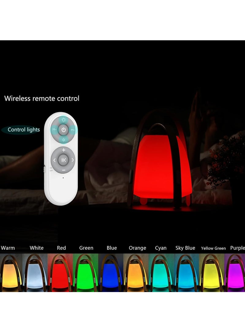 MOXOM Darsidy Portable Sound Lamp, Table Night Lamp with RGB, Multifunctional Bluetooth Speaker with 10 Changeable Colors for home, party and outdoor Camping - Image 4