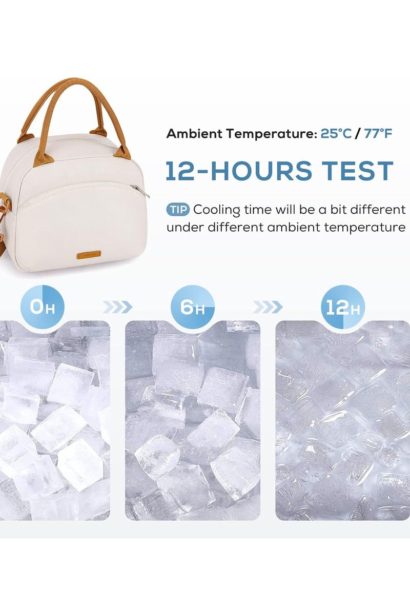 مجموعة حقيبة الغداء الأنيقة والواسعة ، مثالية للعمل والمدرسة والنزهات والسفر - تتضمن أدوات وحقيبة معزولة - Image 3