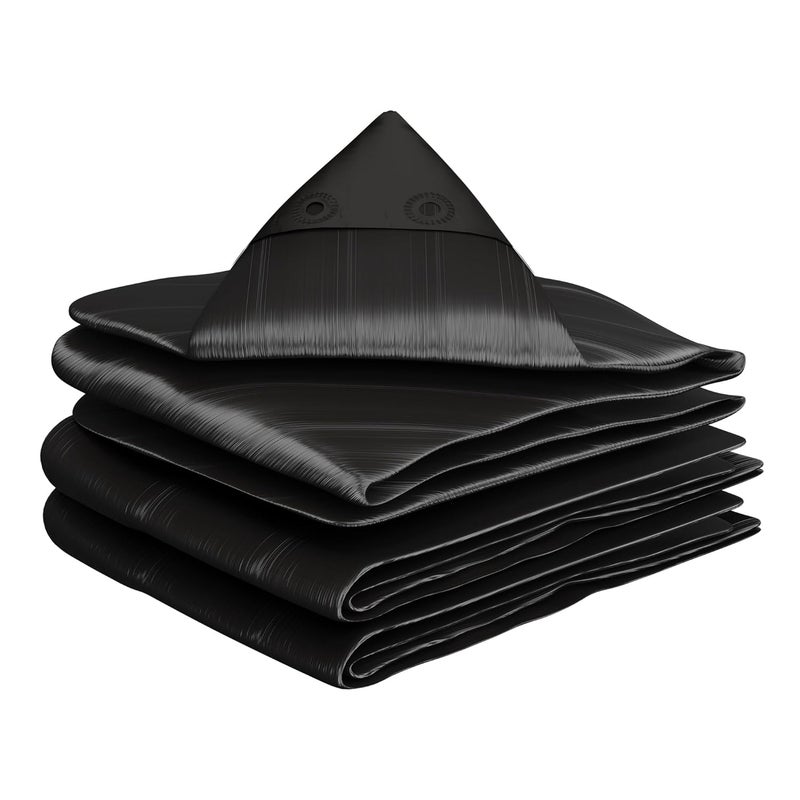 Kuber Industries Kuber Industries Tirpal 15x18 Feet Waterproof Tarpaulin Sheet 120 GSM Tadpatri Tharpai EcoFriendly Tent Tirpal Thadika Thappi Tarp Lightweight Premium Tirpal Black - Image 1