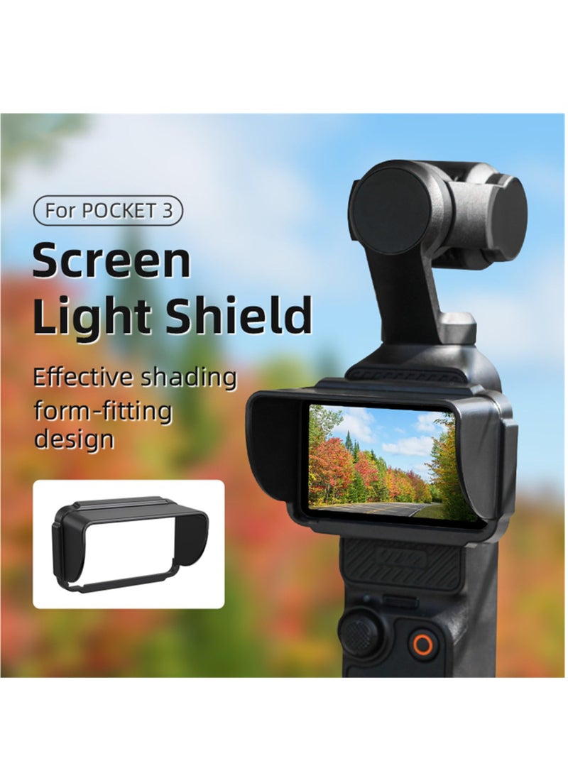 Generic Screen Sun Hood Sunshade for DJI Osmo Pocket 3 Camera Accessories Lens Hood Visor Shield  - Image 4