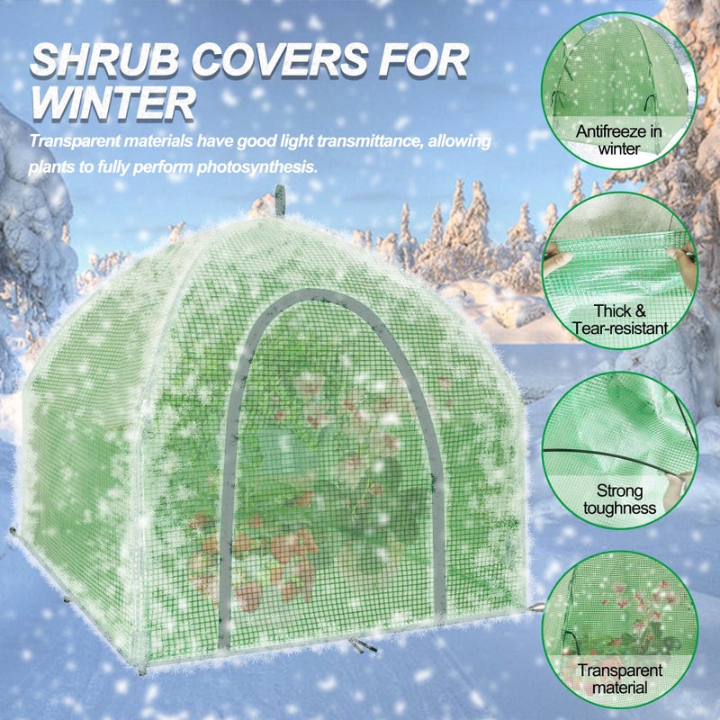 CHPPEY 36â€³*36â€³*35.5â€³ Mini Greenhouse Winter Plant Warm Covers - Raised Bed Cover for Seed Starting, Warm Tent Freeze Protection Humidity Domes for Gardening & Winter Shelter and Protecting Plants 2pcs - Image 4