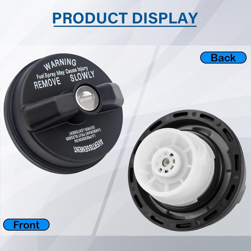 TESHITVLOG Locking Gas Cap, Fuel Tank Cap with Key For Dodge Jeep Ram Cherokee Grand Cherokee Wrangler TJ LJ JK JKU JL JLU JT Liberty Compass,5278655AB,05278655AB Tiered purchase options - Image 5