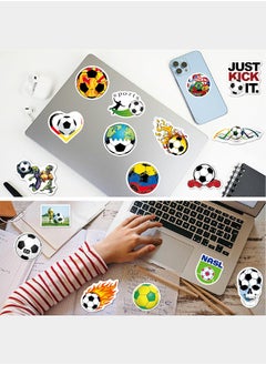 GIFT 50 PCS Cute Soccer Stickers, Water Bottle Stickers for Kids Teens, Waterproof Vinyl Laptop Kids Stickers for Laptop, Bumper, Skateboard, Guitar  - Image 5