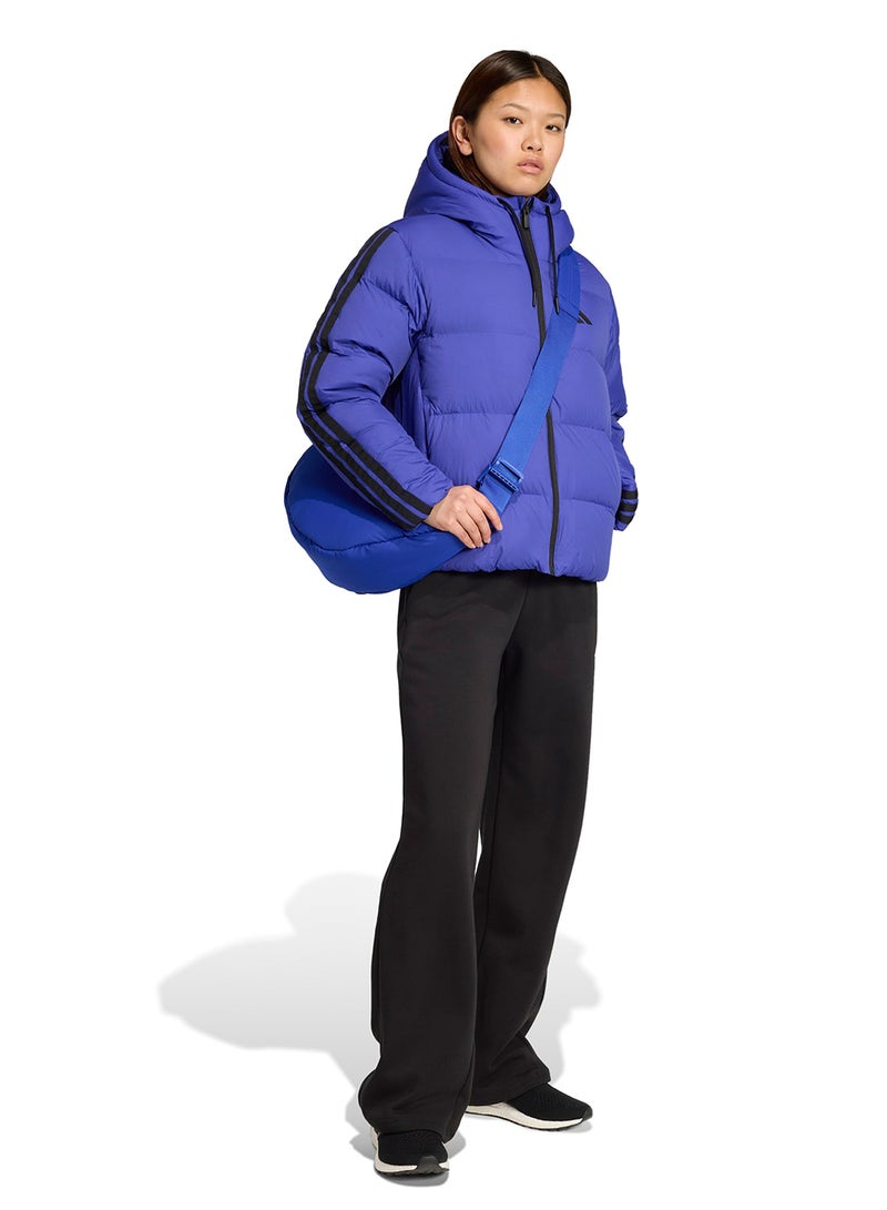 Adidas 3-Stripe Essential Climawarm Puffer Down Hooded Jacket - Image 5