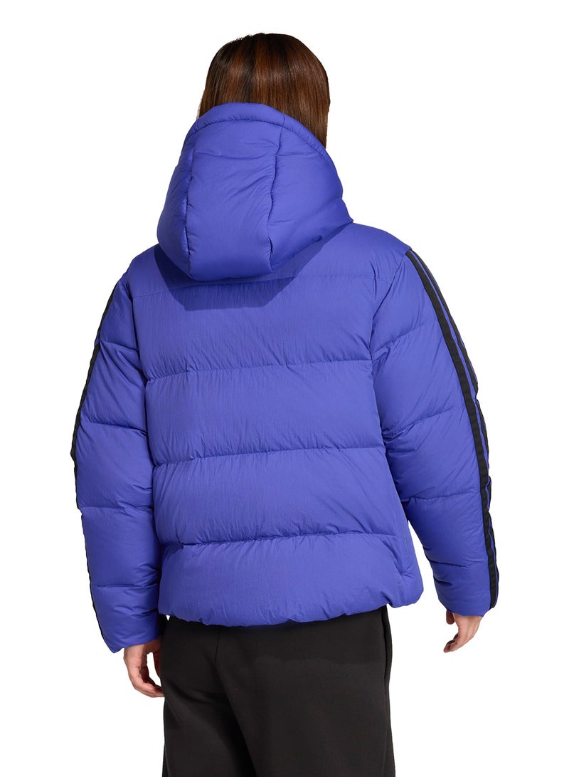 Adidas 3-Stripe Essential Climawarm Puffer Down Hooded Jacket - Image 2