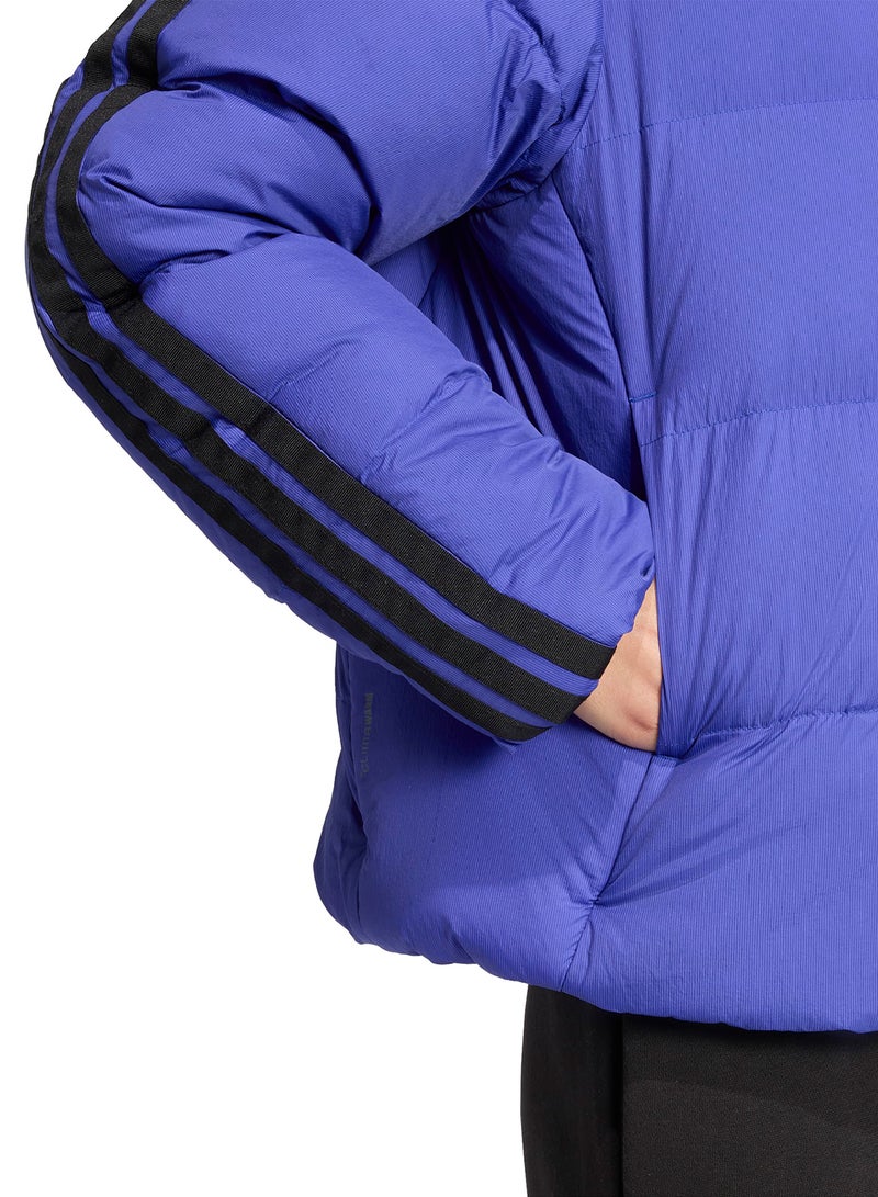 Adidas 3-Stripe Essential Climawarm Puffer Down Hooded Jacket - Image 4