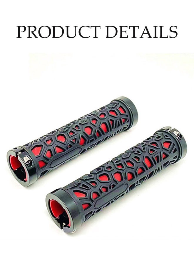 Generic 1 Pair Bike Handle Grips Anti-Slip Shock Absorbing Soft Hand Grip Comfortable Ergonomic on Bicycle Handlebar Grips for BMX, Mountain, MTB, Folding Bike  - Image 2