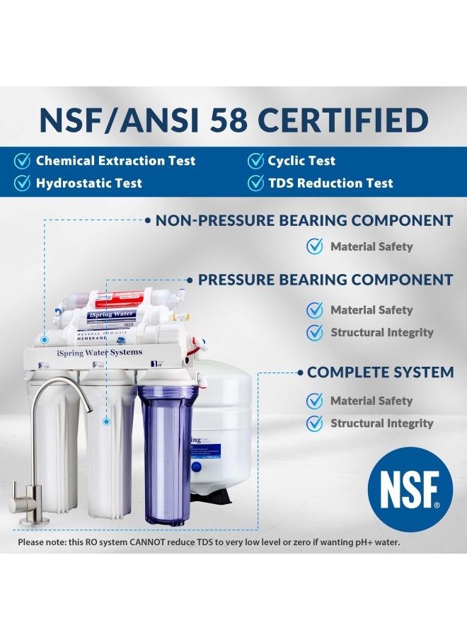 نظام التناضح العكسي القلوي المعتمد من NSF RCC7AK بسعة 75 جالونًا في اليوم، نظام فلتر مياه التناضح العكسي لإعادة التمعدن بدرجة الحموضة تحت الحوض، فلتر مياه شرب بمذاق رائع
