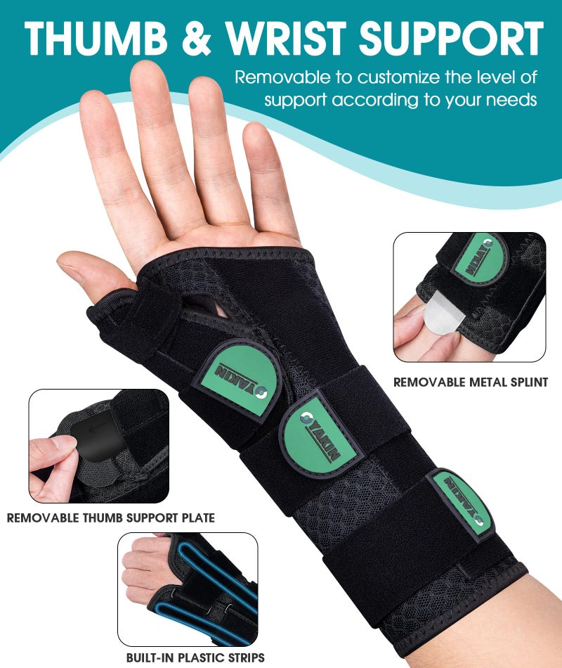 Oyakin Wrist Brace with Thumb Support for Carpal Tunnel, Thumb Brace for De Quervain's Tenosynovitis, Tendonitis, Thumb Spica Splint Left Hand, Wrist Support Men and Women - Image 3