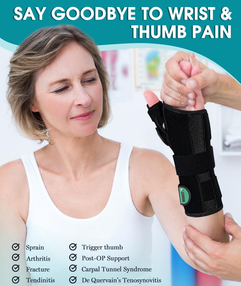 Oyakin Wrist Brace with Thumb Support for Carpal Tunnel, Thumb Brace for De Quervain's Tenosynovitis, Tendonitis, Thumb Spica Splint Left Hand, Wrist Support Men and Women - Image 2