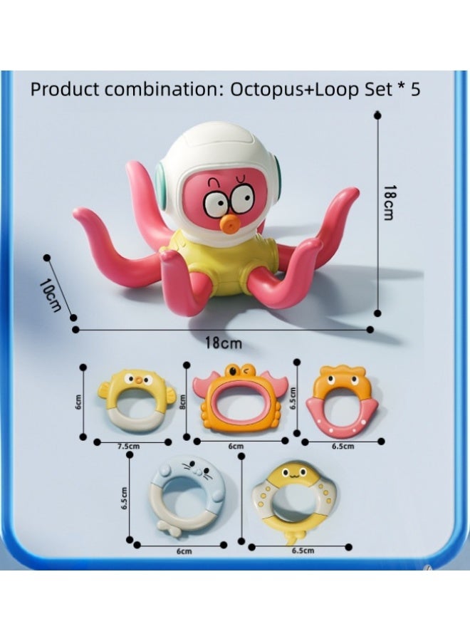 Octopus مغامرة حلقة برمائية رمي حمام لعبة - Image 3
