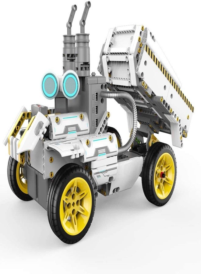 UBTECH JRA0203 JIMU Robot BuilderBots Series: Overdrive Kit/App-Enabled Building and Coding STEM Learning Kit (410 Parts and Connectors), Yellow - Image 1