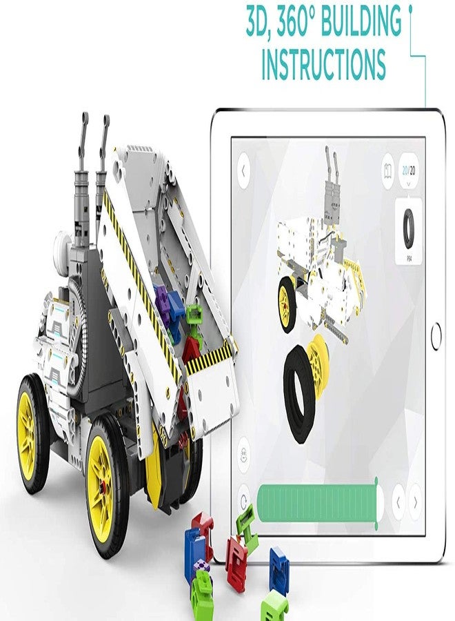 UBTECH JRA0203 JIMU Robot BuilderBots Series: Overdrive Kit/App-Enabled Building and Coding STEM Learning Kit (410 Parts and Connectors), Yellow - Image 5