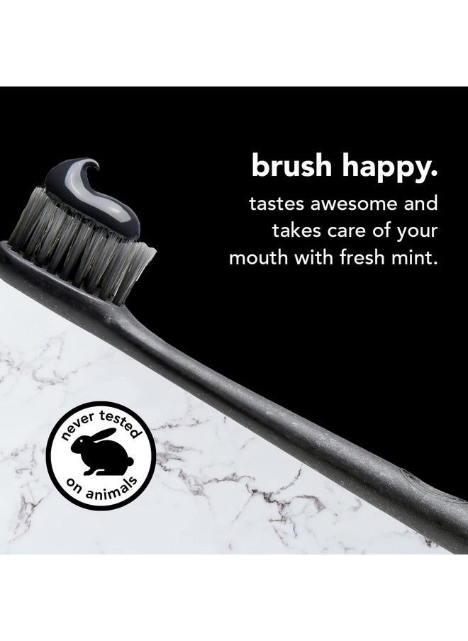 Hello Hello Activated Charcoal Epic Teeth Whitening Fluoride Free Toothpaste and Toothbrush, Fresh Mint and Coconut Oil, Vegan, SLS Free, Gluten Free and Peroxide Free, 4 Ounce (Pack of 2)  - Image 4