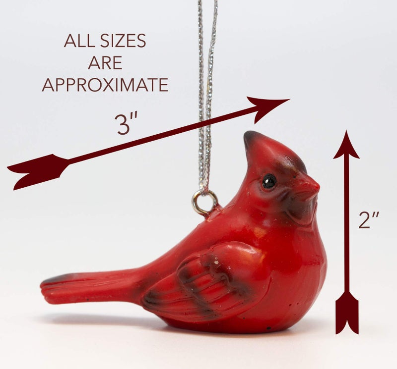 بانبيري ديزاينز بانبيري تصاميم الزخارف الكاردينال عيد الميلاد - مجموعة من 8 الكرادلة المعلقة - أربعة أنماط متنوعة - 3 "" طويلة - زينة عيد الميلاد - Image 4