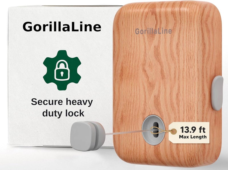 GorillaLine - Retractable Clothesline Indoor Outdoor Clothes Line - Heavy Duty Clothes Drying Laundry Line - Wall Mounted Drying Rack - Air Dry Clothing - Image 1