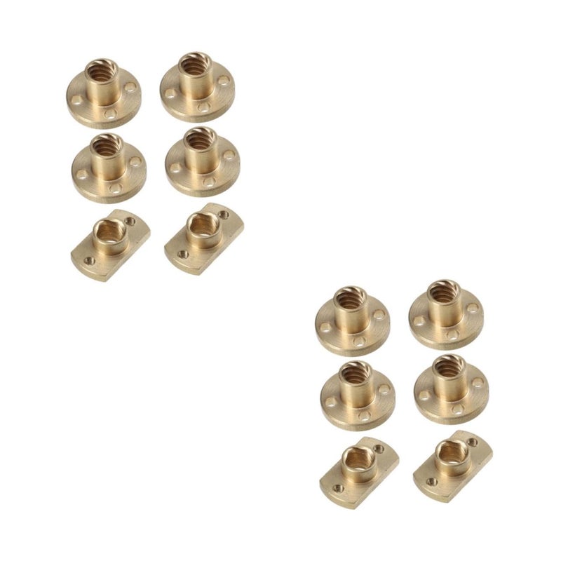Unomor Brass Trapezoidal Screw Nuts 12pcs For Printers Easy Installation Accessory 2 Pack - Image 1