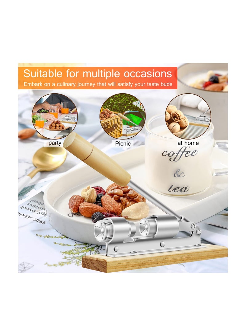 Nutcrackers for Nuts, Nut Crackers for Pecans, Heavy Duty Nut Cracking Tools, Adjustable Pecan Cracker Sheller, Pecan Nut Cracker Opener Tool for Walnuts Pecans Hazelnuts Almonds Brazil Nuts  - Image 2