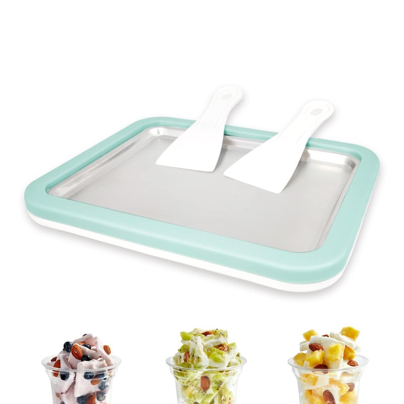 Rolled Ice Cream Maker Instant Ice Cream Maker Instant Gelato PanRoll Homemade DIY for Fun ParentChild Activities Families Mint Green