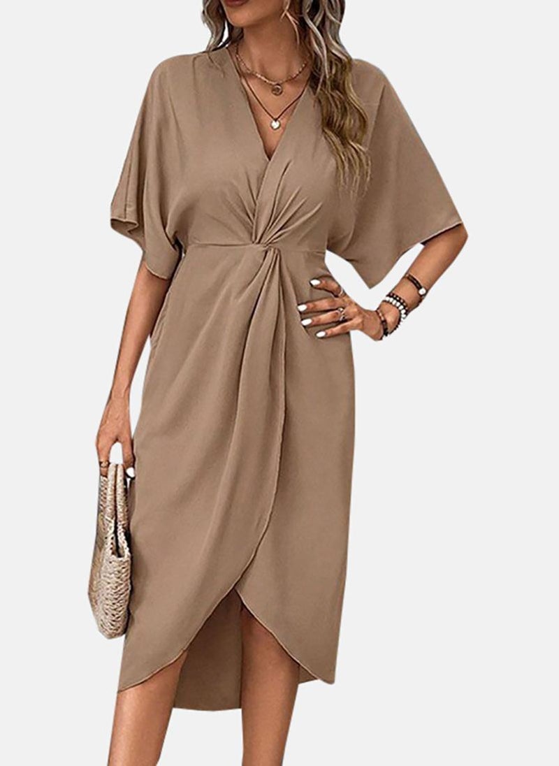 يونيكي فستان ميدي بلف أمامي - Image 3