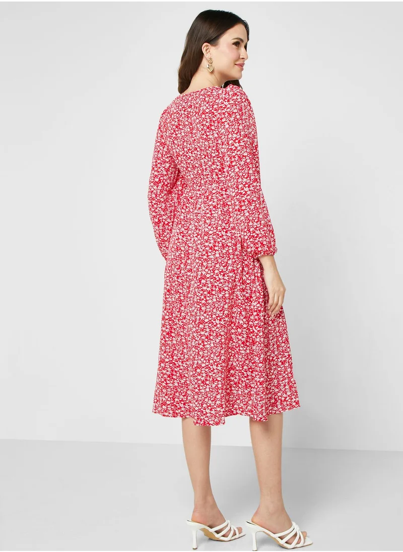 ELLA Ditsy Print Dress