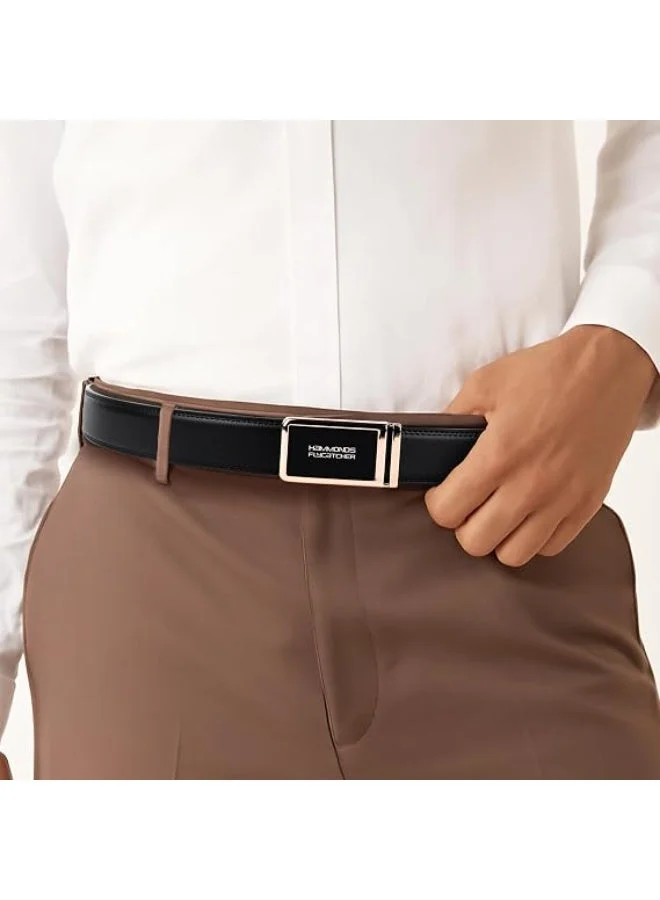 Hammonds Flycatcher Genuine Leather Belt for Men - Adjustable Waistband up to 46 Inches Belt for Jeans & Dress Pants - 1.5" Width - Zinc Casted Buckle - Formal & Casual Wear