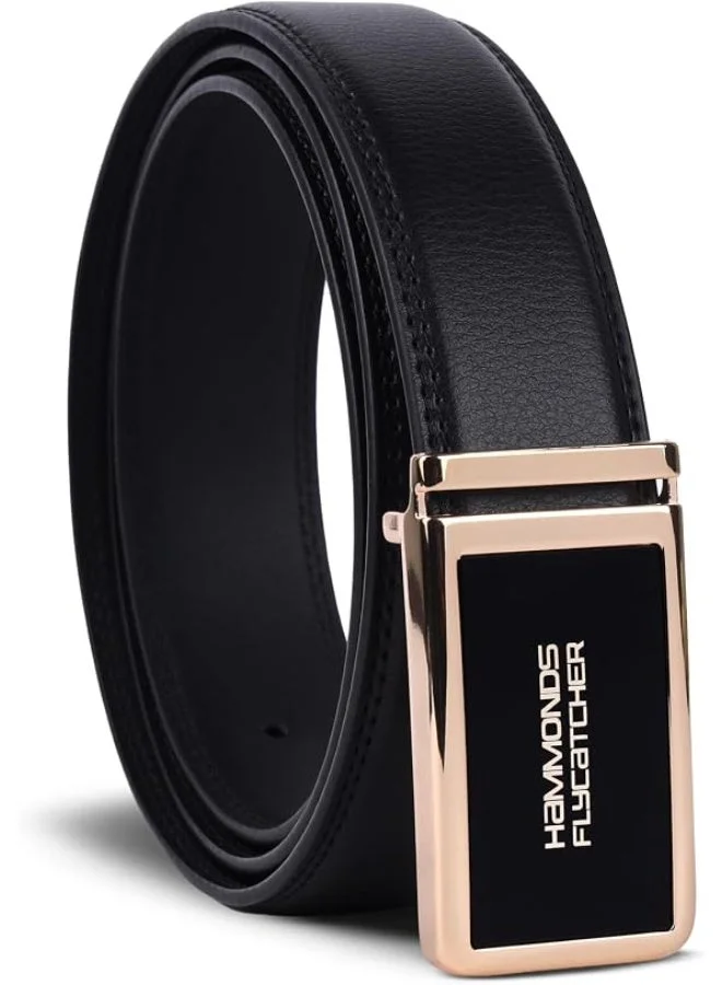 Genuine Leather Belt for Men - Adjustable Waistband up to 46 Inches Belt for Jeans & Dress Pants - 1.5" Width - Zinc Casted Buckle - Formal & Casual Wear