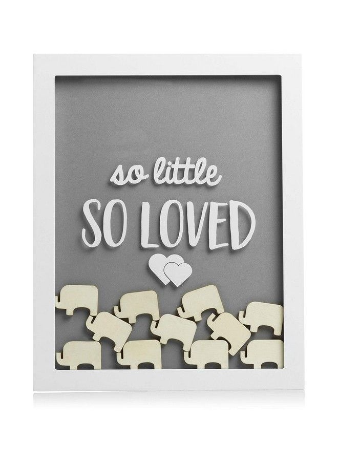 pearhead Elephant Token Frame Little Wishes Signature Guestbook Alternative Pregnancy Keepsake For Soon To Be Moms Baby Shower Decor Gray And White  - Image 2
