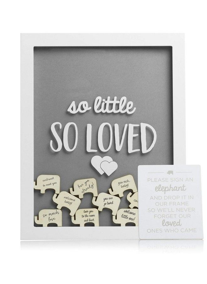 pearhead Elephant Token Frame Little Wishes Signature Guestbook Alternative Pregnancy Keepsake For Soon To Be Moms Baby Shower Decor Gray And White  - Image 3