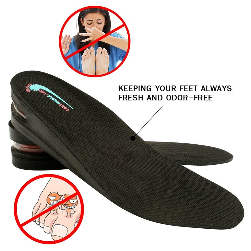 FOOTINSOLE.COM نعل أحذية لزيادة الطول مع وسادة هوائية (طبقتان (2" ارتفاع)، (للرجال 7-11)) - Image 5