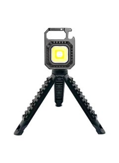 SHOPI LED COB Flashlight,Keychain Light with Stand,500 Lumen Rechargeable Keychain Flashlights, 4 Light Modes Portable Pocket Light with Folding Bracket Bottle Opener for Camping,Emergency,Fishing 