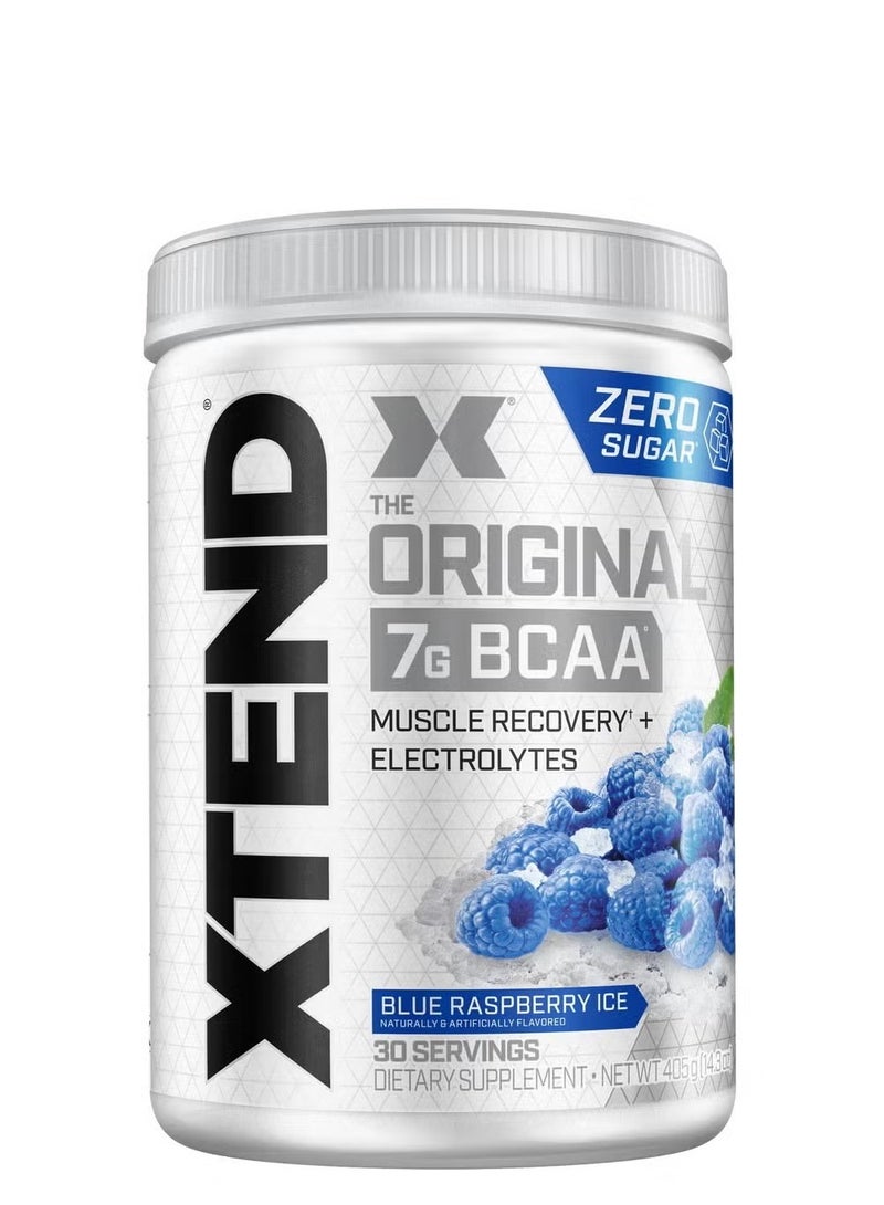 Xtend BCAA Blue Raspberry Ice | 7g Amino Acids + Electrolytes | Sugar-Free Recovery Powder | 30 Servings - Image 1