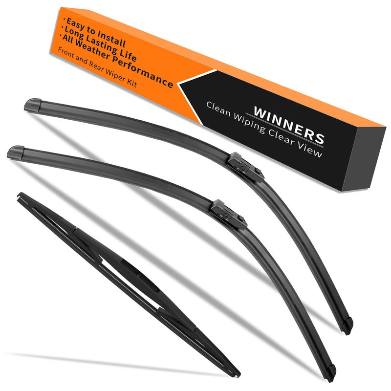 WINNERS Wiper Blades for Honda HRV 2023 2024 OEM Quality Windshield Wipers 26 17 In and Rear Wiper Blade Easy to Install Replacement Wipers Set of 3