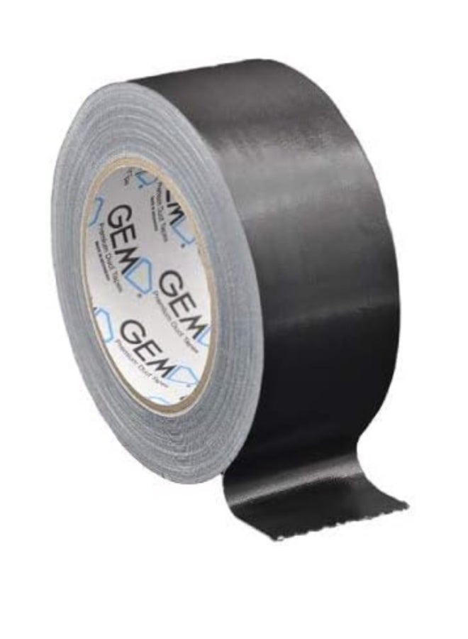 Gem Premium Duct Tape 50mm x 25m Strong Adhesive Black - Image 2