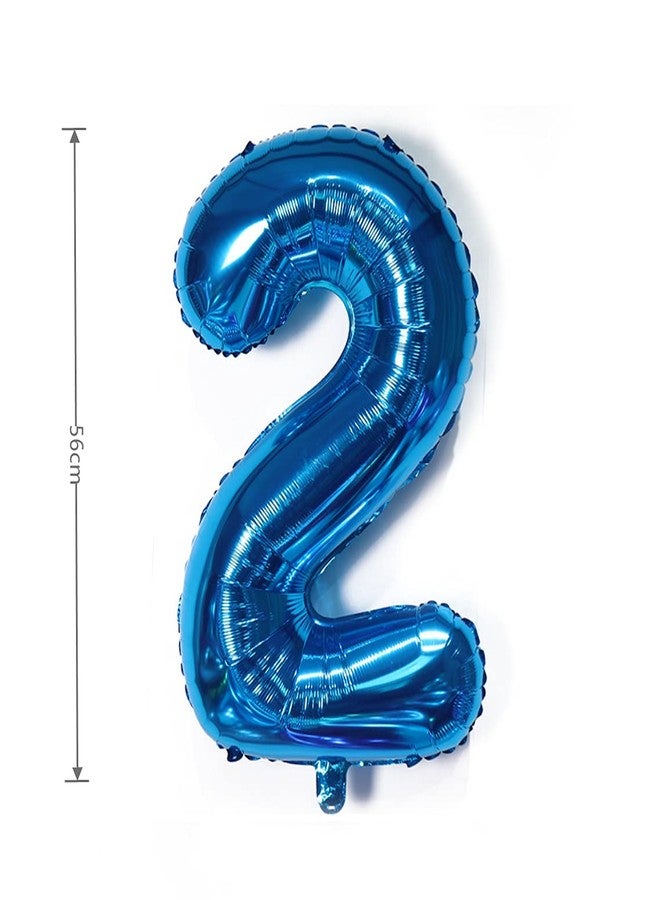 YPSelected 32 Inch Large Foil Helium Number Balloon Birthday Wedding Party 0-9 (Blue, 2) - Image 3