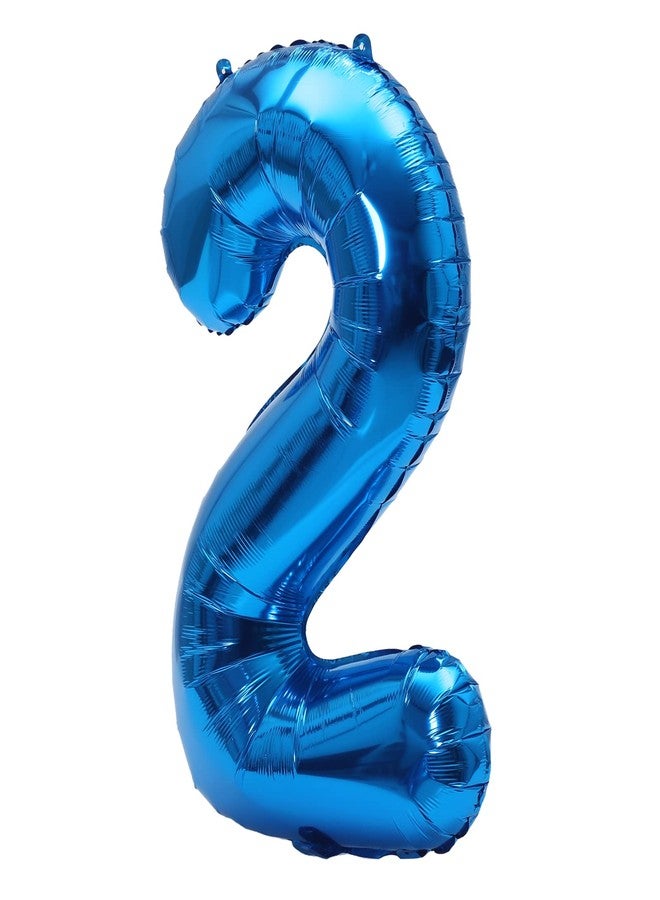 YPSelected 32 Inch Large Foil Helium Number Balloon Birthday Wedding Party 0-9 (Blue, 2) - Image 5