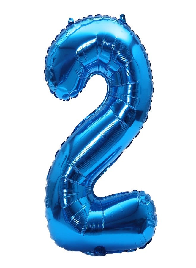 YPSelected 32 Inch Large Foil Helium Number Balloon Birthday Wedding Party 0-9 (Blue, 2) - Image 4