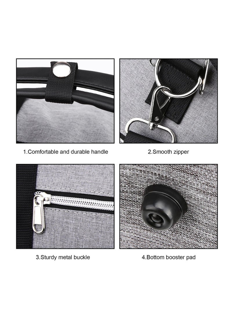 SYOSI Convertible Garment Bag for Travel - Large Capacity Suit Bag, Waterproof Foldable Duffel Bag | 2-in-1 Leather Dress Suitcase with Multiple Compartments, Expandable Garment Bag for Business Trips - Image 4