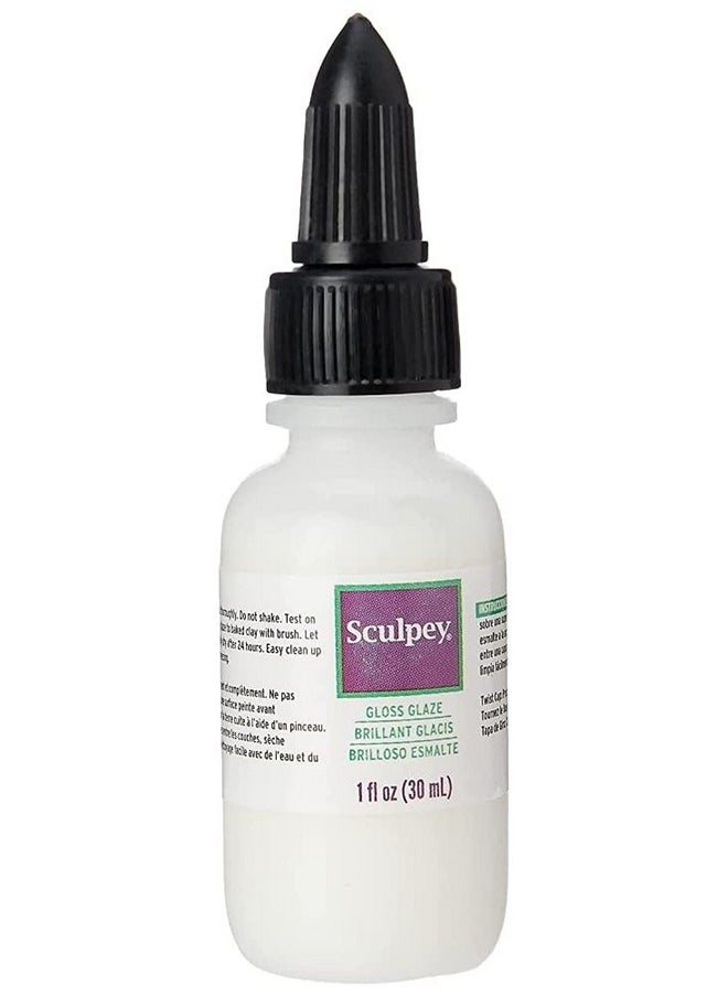 سكولبي - طلاء لامع من Sculpey®، غير سام، زجاجة سعة 1 أونصة سائلة مع غطاء ملتوي دقيق التدفق. سيضفي لمسة نهائية لامعة على إبداعاتك من الطين المخبوز المصنوع من البوليمر المخبوز في الفرن! - Image 1