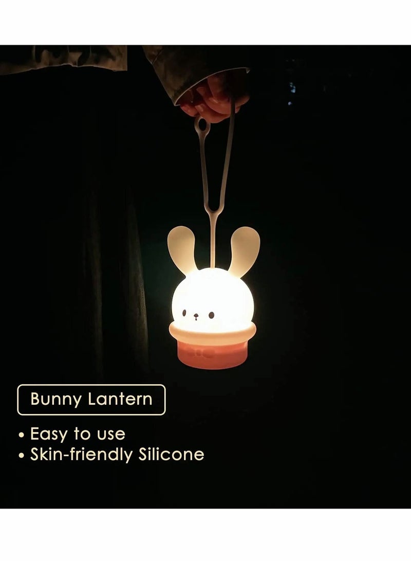 Captaintech Nursery Night Lights for Kids, Cute Silicone Baby Night Light with Touch Sensor, Portable and USB Rechargeable Bunny Nightlight for Childen Lantern for Baby - Image 5