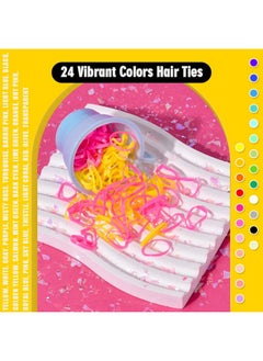 TsMADDTs TsMADDTs 24 Colors Rubber Bands, 2000 Pcs Elastic Hair Ties with Organizer Box, Hair Rubber Bands with Hair Tail Tools and Comb, Hair Accessories for Girls Kids Baby Toddler  - Image 4