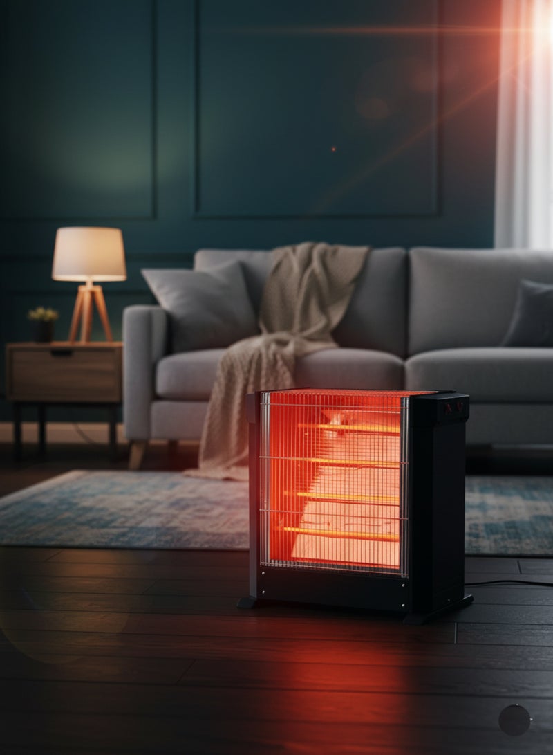 Home Master Powerful Home Electric Heater with 4 Heating Tubes – High-Performance Fast and Efficient Heat Distribution for Warming Rooms in Winter – Safe and Easy-to-Move Design with Stable Base – 2400W Model HM-799 - Image 3