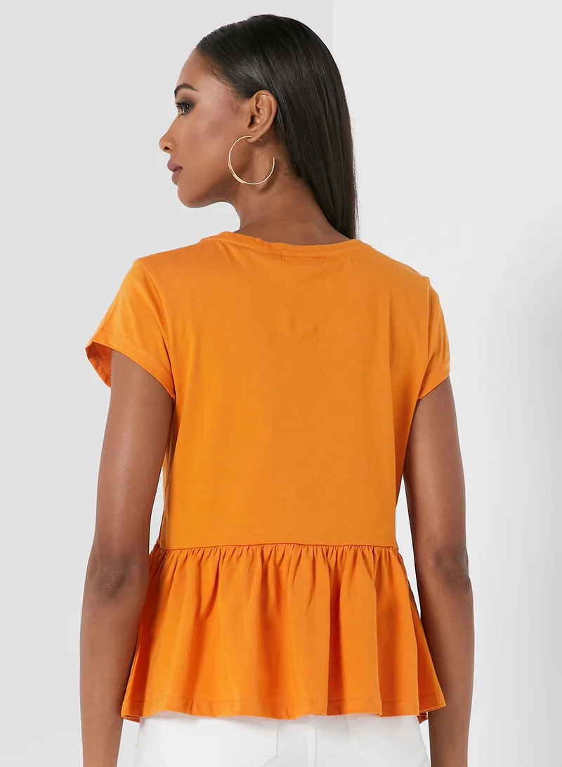 VERO MODA Ruffle Hem Top