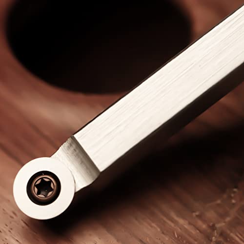 Asieg Tool Mini Carbide Tipped Wood Lathe Turning tools Combo set Rougher Detailer Finisher with Wood Handle and Diamond Round Square Carbide Inserts，3pcs - Image 5