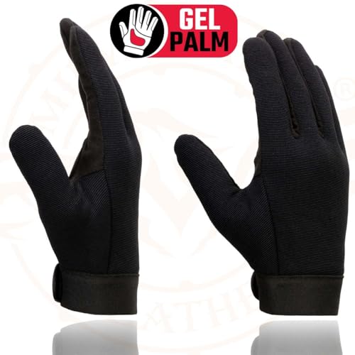 Milwaukee Leather قفازات ميكانيكي دراجات نارية جلدية من ميلووكي SH44612 للرجال - أسود - شبكة قماشية - راحة جل - متوسط - Image 5