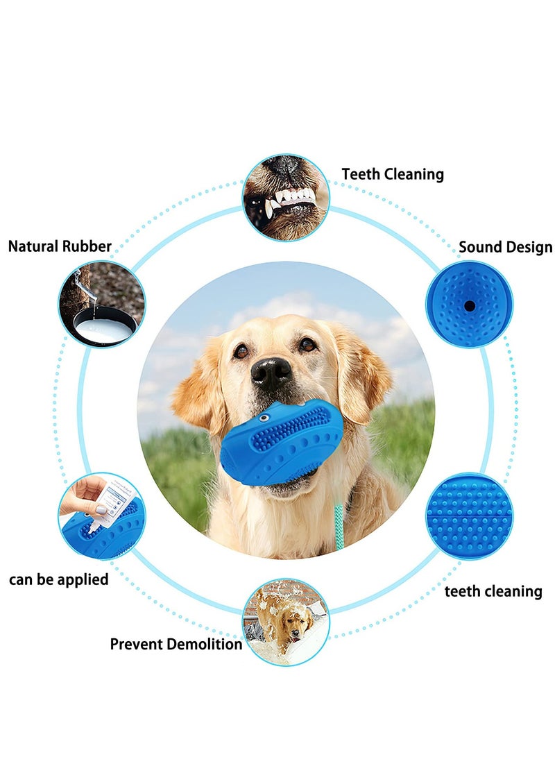 Zikra Squeaky Dog Ball Toy for Aggressive Chewers 5.2 Inches Indestructible and Durable Pet Medium Large Breed Boredom Stimulating Rubber Outdoor - Image 4