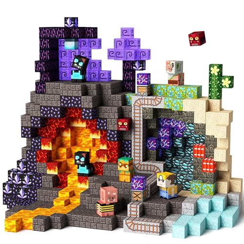idoot 150PCS Magnetic Blocks Building Toys for Kids Ages 3 STEM Sensory Toys Grotto Building Set for Toddler Boys Girls 08inch - Image 1