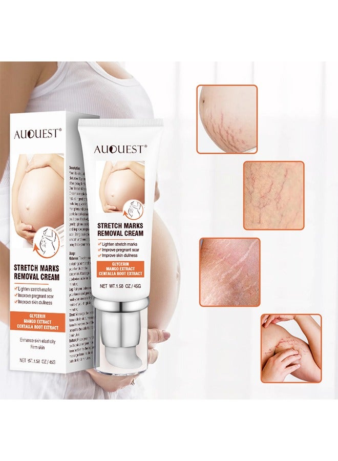 AuQuest Stretch Marks Removal Cream, Scar Removal Cream, Natural Plant Nutritional Glycerin Extract Formula, Stretch Mark Prevention, Old Scar Body Moisturizer - Image 2