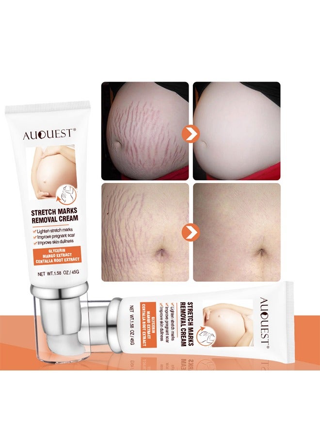 AuQuest Stretch Marks Removal Cream, Scar Removal Cream, Natural Plant Nutritional Glycerin Extract Formula, Stretch Mark Prevention, Old Scar Body Moisturizer - Image 3